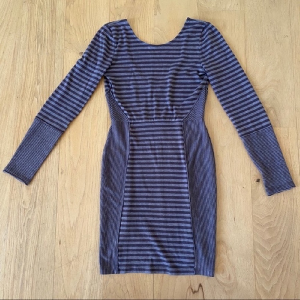 FREE PEOPLE Striped Scoopback Dress
